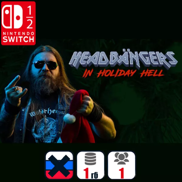 Купить игру для Nintendo Switch Headbangers In Holiday Hell | Nintendo Switch 1/2